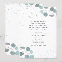 Groene Eucalyptus Bladeren Baby Borrel Tweeling