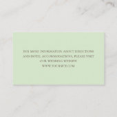 Groene Eucalyptus bladeren. Bruiloft details Informatiekaartje (Achterkant)