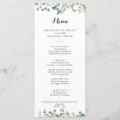 Groene eucalyptus bladeren Delight diner Menu (Voorkant)