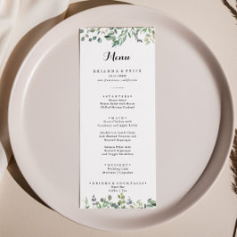 Groene eucalyptus bladeren Delight diner Menu