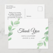 Groene Eucalyptus bladeren. Eenvoudige bruiloft Da Briefkaart (Voorkant / Achterkant)