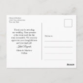 Groene Eucalyptus bladeren. Eenvoudige bruiloft Da Briefkaart (Achterkant)