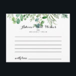 Groene Eucalyptus Bladgroen Bruiloft Advies Kaart<br><div class="desc">Deze groene eucalyptus loof bruiloft advies kaart is perfect voor een tropische bruiloft. Het ontwerp is voorzien van handgeschilderde artistieke mooie eucalyptus groene bladeren, samengevoegd tot nette boeketten om uw evenement te verfraaien. Deze kaarten zijn ideaal voor een bruiloft, vrijgezellenfeest, baby shower, afstudeerfeest & meer. Personaliseer de kaarten met de...</div>