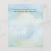 Groene Eucalyptus Blauwe Trouw BUDGET Uitnodiginge (Achterkant)