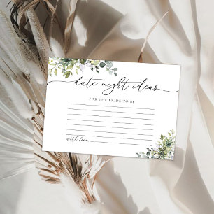 Groene Eucalyptus Bloemen Datum Nacht Ideeën Kaart