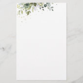 Groene Eucalyptus Bloemen Vrijgezellenfeest Bingo (Achterkant)