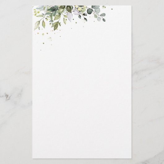 Groene Eucalyptus Bloemen Vrijgezellenfeest Bingo (Achterkant)