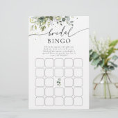 Groene Eucalyptus Bloemen Vrijgezellenfeest Bingo (Staand voorkant)