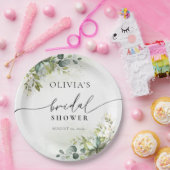 Groene Eucalyptus Bloemen Vrijgezellenfeest Papier Papieren Bordje (Feest)