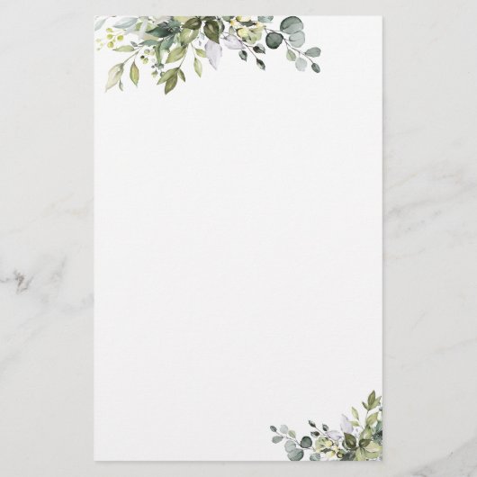 Groene Eucalyptus Bloemen Vrijgezellenfeest Spel (Achterkant)