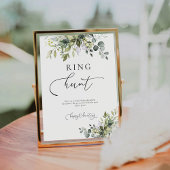 Groene Eucalyptus Bloemenring Hunt teken Reclamebord Met Voetstuk