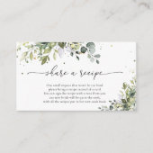 Groene Eucalyptus Bloemrecept Verzoekkaart Informatiekaartje (Voorkant)