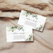 Groene Eucalyptus Bloemrecept Verzoekkaart Informatiekaartje