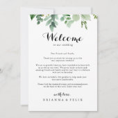 Groene Eucalyptus Botanical Weddenschap Welkomstbr (Voorkant)