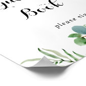 Groene Eucalyptus Botanisch Loof Guestbook Bord Poster (Hoek)