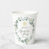 Groene Eucalyptus Botanische Afstudeerfeest Papieren Bekers (Achterkant)