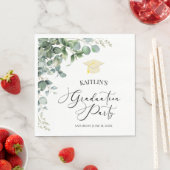 Groene Eucalyptus Botanische Afstudeerfeest Servet (Insitu)