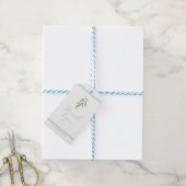 Groene Eucalyptus Botanische Bladeren Rustieke Bru Cadeaulabel (Met Touw)