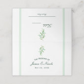 Groene Eucalyptus Botanische bladeren Tafel Zitpla Plaatskaartje (Buitenkant ongevouwen)