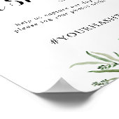 Groene Eucalyptus botanische bruiloft Oh onverwach Poster (Hoek)