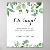 Groene Eucalyptus botanische bruiloft Oh onverwach Poster (Voorkant)