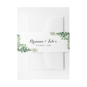 Groene Eucalyptus Botanische bruiloft uitnodiging Uitnodigingen Wikkel (Voorkant Voorbeeld)