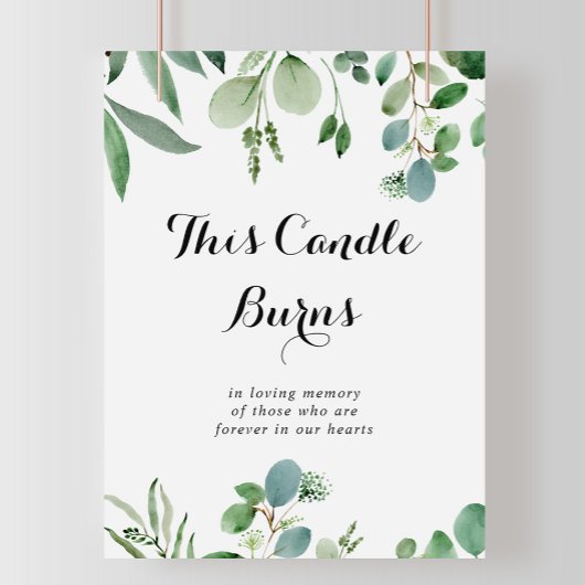 Groene Eucalyptus Botanische Deze Kaars Brandt Bor Poster