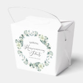 Groene Eucalyptus Botanische Housewarming Party Bedankdoosjes (Achterkant)