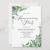 Groene Eucalyptus Botanische Housewarming Party Kaart (Voorkant)