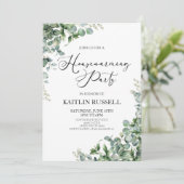Groene Eucalyptus Botanische Housewarming Party Kaart (Staand voorkant)