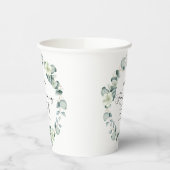 Groene Eucalyptus Botanische Housewarming Party Papieren Bekers (Links)