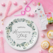 Groene Eucalyptus Botanische Housewarming Party Papieren Bordje (Feest)