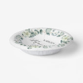 Groene Eucalyptus Botanische Housewarming Party Papieren Kommen (Gebogen)