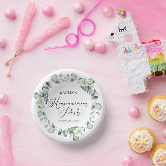 Groene Eucalyptus Botanische Housewarming Party Papieren Kommen (Feest)