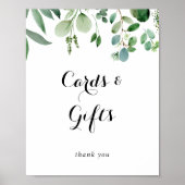 Groene Eucalyptus Botanische Kaarten en Geschenken Poster (Voorkant)