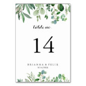 Groene Eucalyptus Botanische kalligrafie Weddensch Kaart (Voorkant)