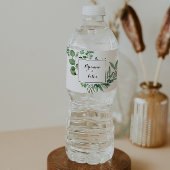 Groene Eucalyptus Botanische kalligrafie Weddensch Waterfles Etiket