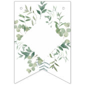 Groene Eucalyptus Botanische Moderne Bruidsuitnodi Vlaggetjes (Eerste vlag)