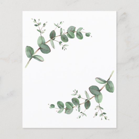 Groene Eucalyptus botanische moderne bruinbruidjes (Achterkant)