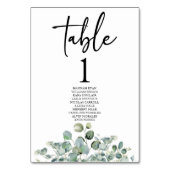 Groene eucalyptus botanische tuin bladeren bruilof kaart (Voorkant)