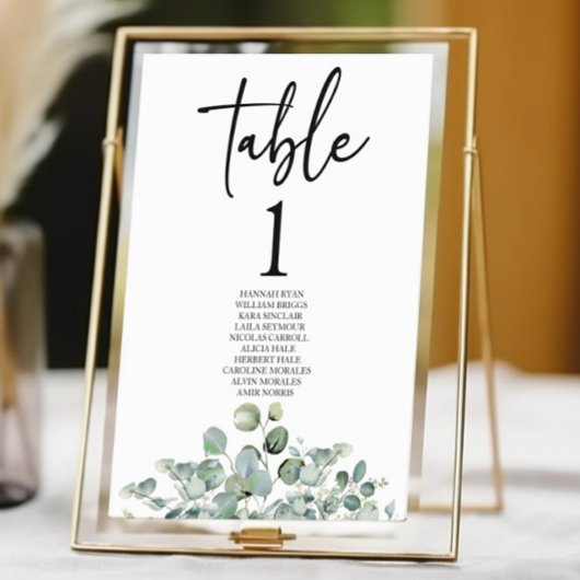 Groene eucalyptus botanische tuin bladeren bruilof kaart