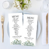 Groene Eucalyptus Botanische Tuin Bruiloft Voedsel Menu