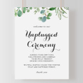 Groene Eucalyptus Botanische Unplugged Ceremony Si Poster