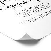 Groene Eucalyptus Botanische Unplugged Ceremony Si Poster (Hoek)