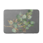 GROENE EUCALYPTUS BRANCH GRAY BATH MAT (Voorkant)