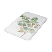 GROENE EUCALYPTUS BRANCH WITTE BATH MAT (Gekanteld)