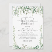 Groene Eucalyptus Bridesmaids Luncheon Shower Kaart (Voorkant)