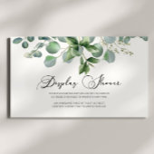 Groene Eucalyptus Bruids Baby shower Display Douch Informatiekaartje