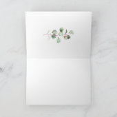 Groene Eucalyptus Bruidsdouche Bedankkaart Kaart (Binnen)