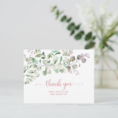 Groene Eucalyptus Bruidsdouche Bedankt Postkaart (Staand voorkant)